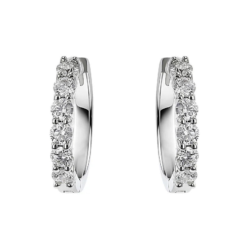 Trendy Stud Earrings For Modern Women-Diamond Mini Hoop Earrings