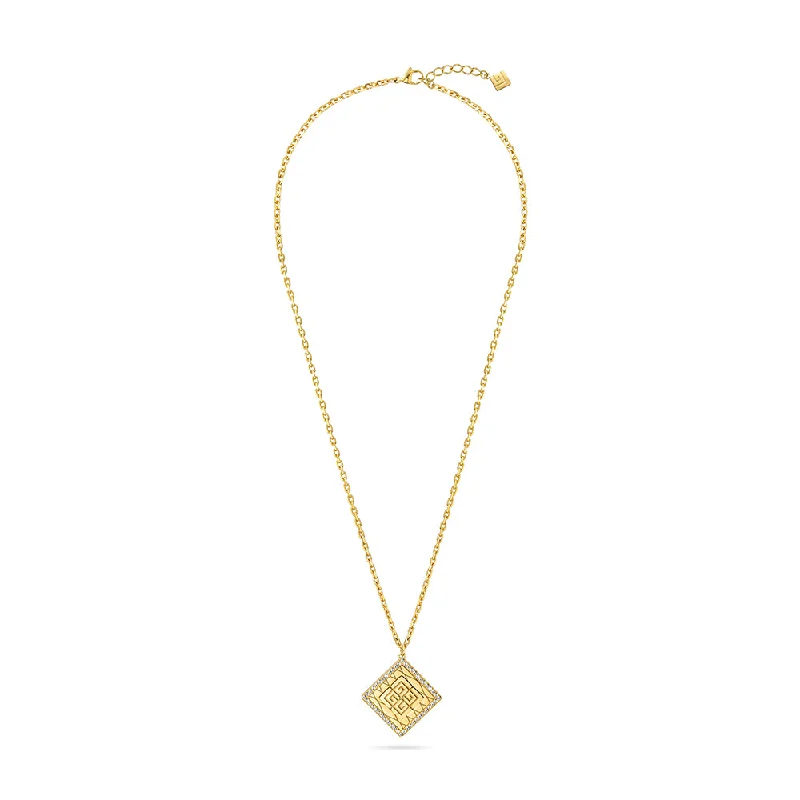 Sparkling Gemstone Necklaces For Evening Wear-Eva Gold Plated Necklace