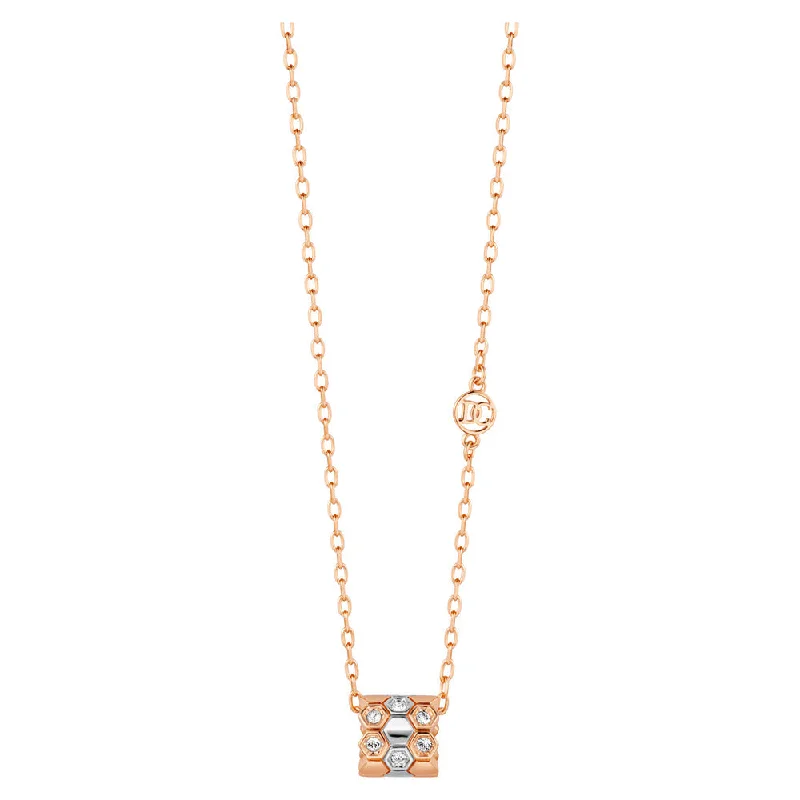 Dainty Crystal Necklaces For Casual Chic-Women Favo Two Tone Necklace