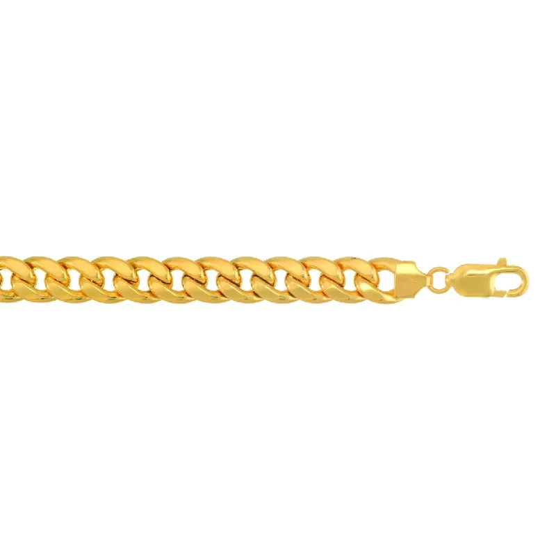 Bracelets For Gifts-10k 9" Yellow Gold Lite Miami Cuban Link Bracelet Lobster Clasp 250HMC-09