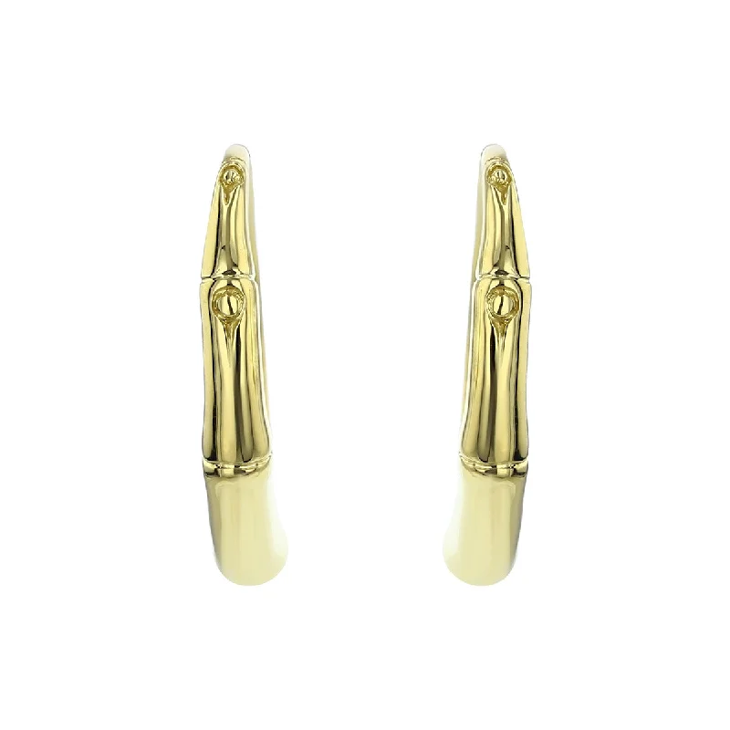 Fashionable Stud Earrings For Casual Wear-John Hardy Bamboo Collection Small Hoop Earrings