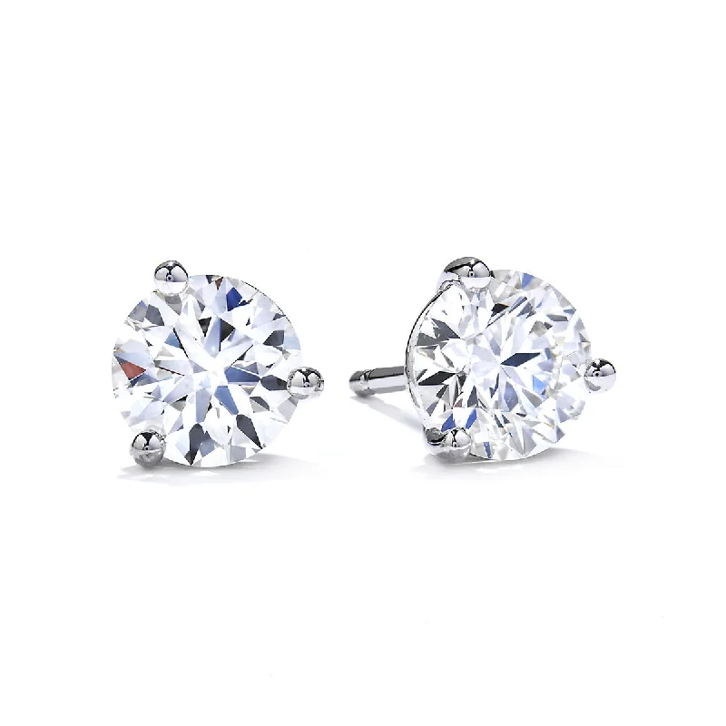 Trendy Square Earrings For Bold Looks-HOF 3-Prong Stud Earrings