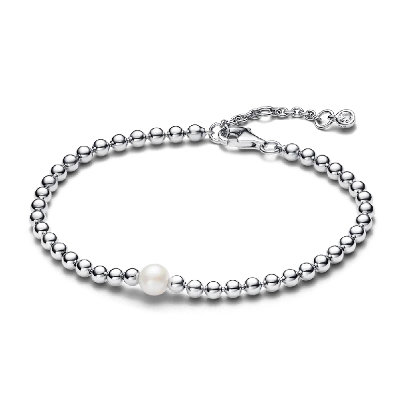 Bracelets With Delicate Designs-Treated Freshwater Cultured Pearl & Beads Bracelet