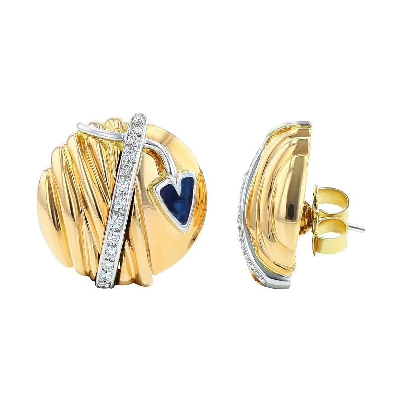 Luxury Drop Earrings For Wedding Day-La Nouvelle Bague Diamond and Enamel Earrings