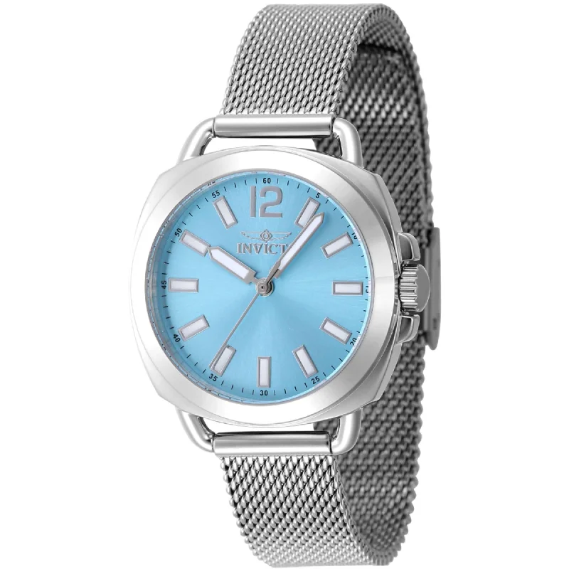 Watches With Cross Designs-Invicta Women's Watch - Wildflower Cushion Light Blue Dial Mesh Bracelet | 47323