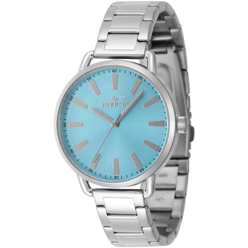 Watches For Festival Fashion-Invicta Women's Quartz Watch - Wildflower Light Blue Dial Silver Tone Bracelet | 47321