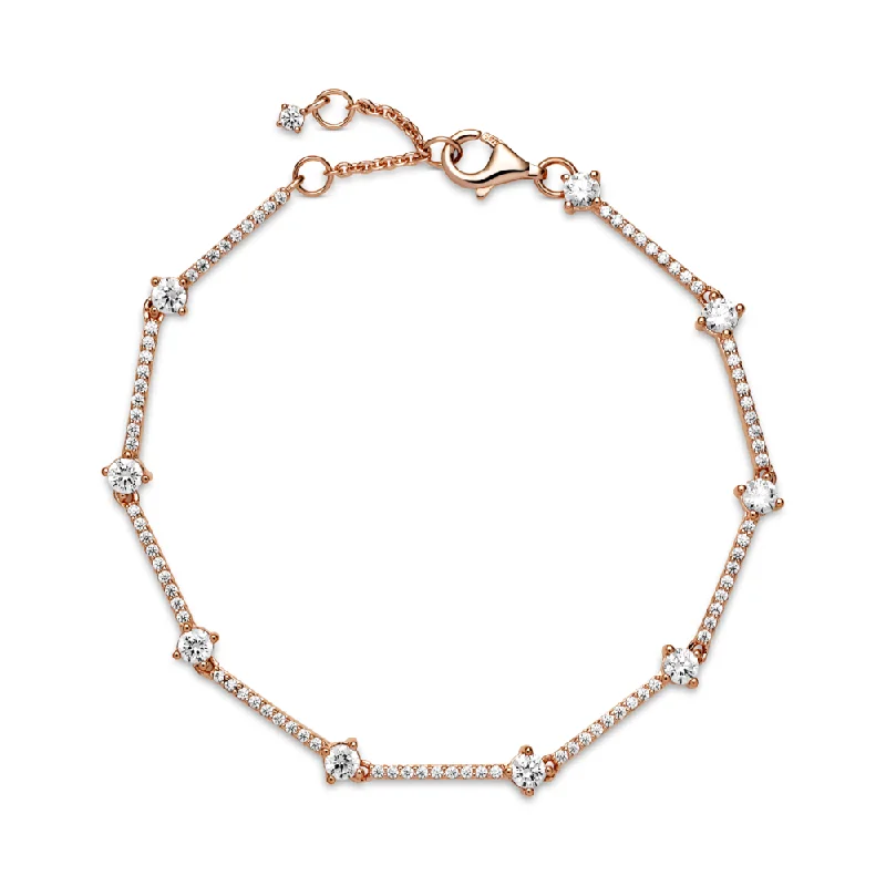 Bracelets With Luxury Finish-Sparkling Pavé Bars Bracelet 589217C01