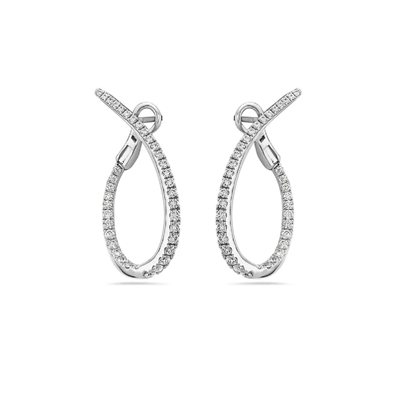 Beautiful Custom Earrings For Unique Gifts-Diamond Twisted Hoop Earrings