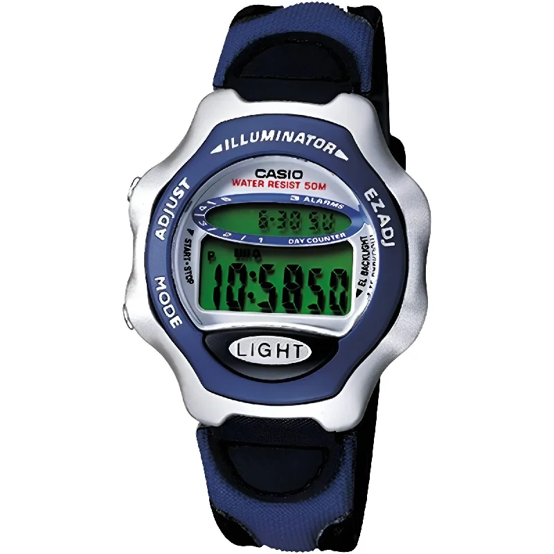 Watches With Sparkling Touch-Casio Women's Watch - Alarm Blue and Black Strap Illuminator Digital | LW-24HB-2B