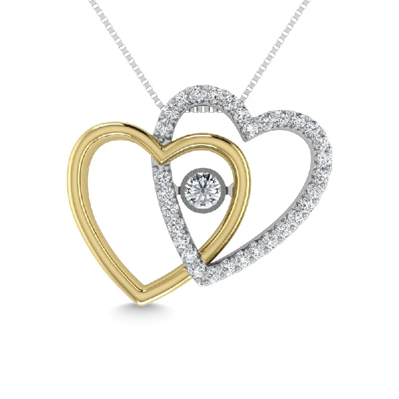 Long Dainty Necklaces For Subtle Elegance-Diamond 1/5 Ct.Tw. Fashion Necklace in 10K Yellow Gold