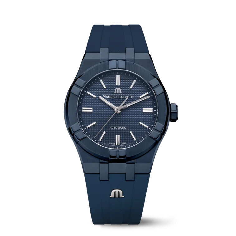 Watches With Metal Hues-AIKON AUTOMATIC 39MM BLUE PVD LIMITED EDITION