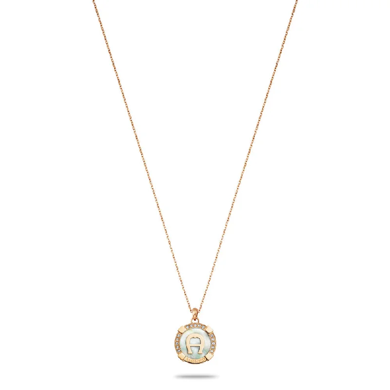 Trendy Pendant Necklaces For Casual Days-Women 75cm Rose Gold Necklace