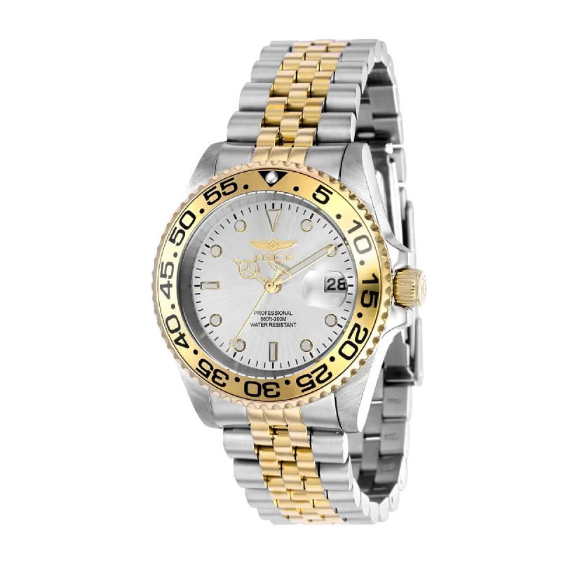 Watches For Men-Invicta Women's Watch - Pro Diver Silver Tone Dial Date Display Rotating Bezel | 37162