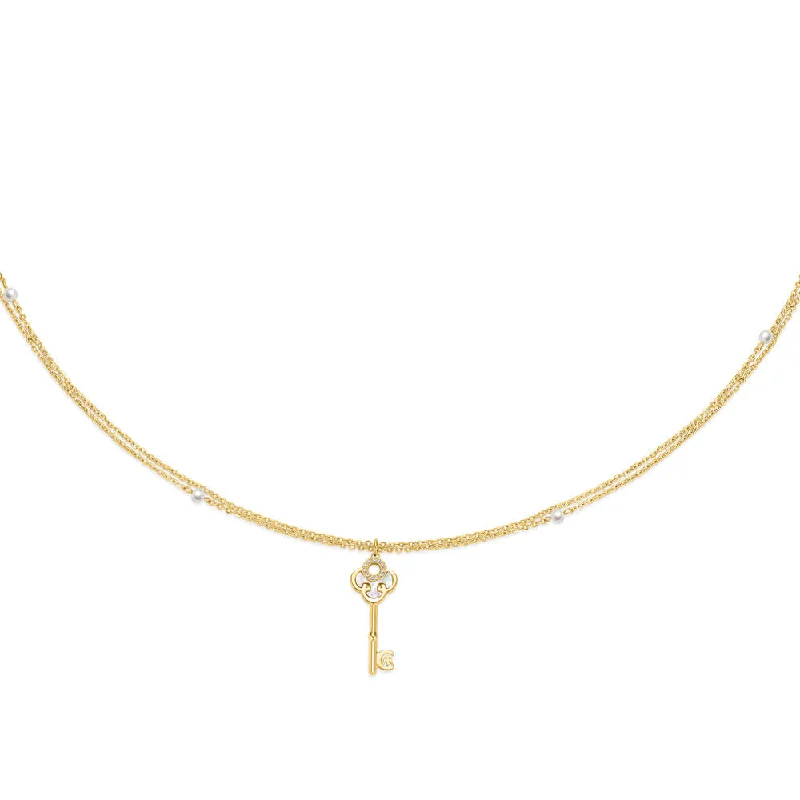 Gold Heart Necklaces For Romantic Occasions-Women Gabriella Gold Necklace