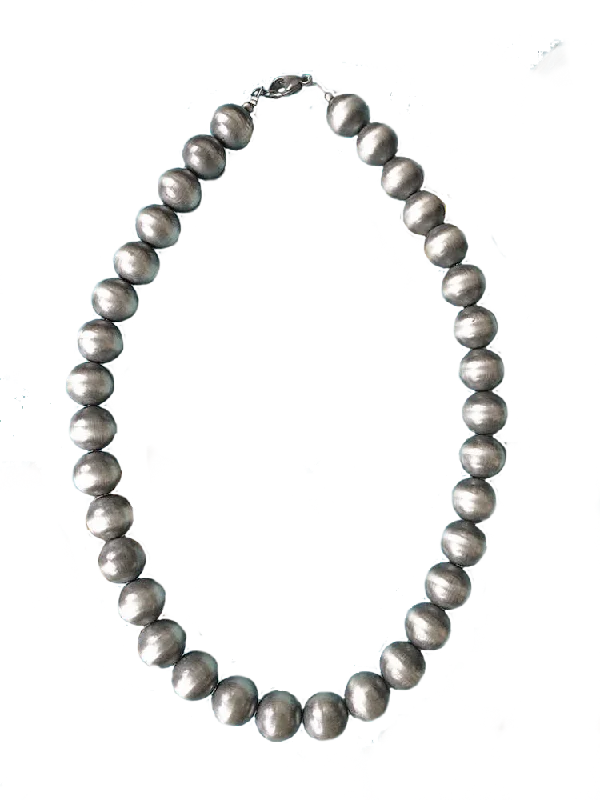 Crystal Necklaces For Sparkling Elegance-18" 20mm Navajo Pearl Choker Necklace