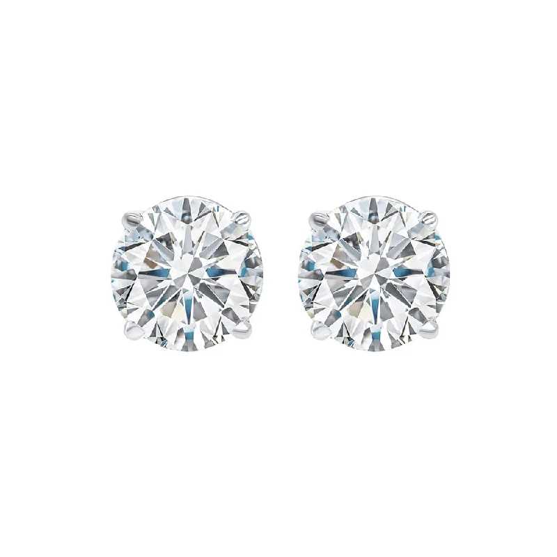 Minimalist Earrings For Subtle Style-14K White Gold Diamond Stud Earrings (1/2ctw)