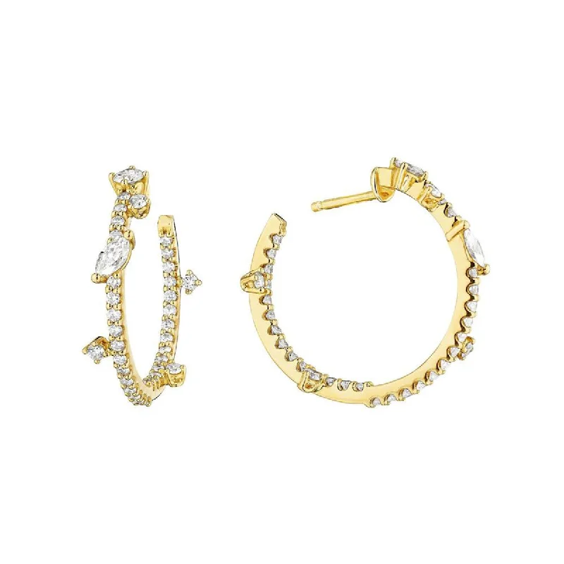 Sparkling Stud Earrings For Evening Glam-Constellation Hoop Earrings