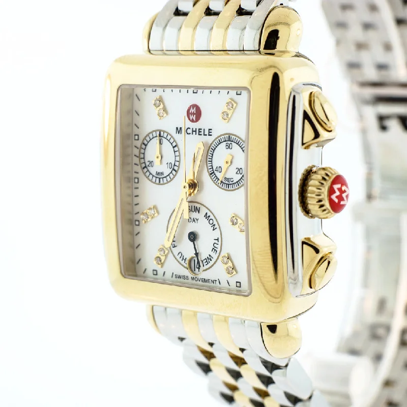 Watches For Casual Outfits-Signature Deco Diamond Dial Gold Watch