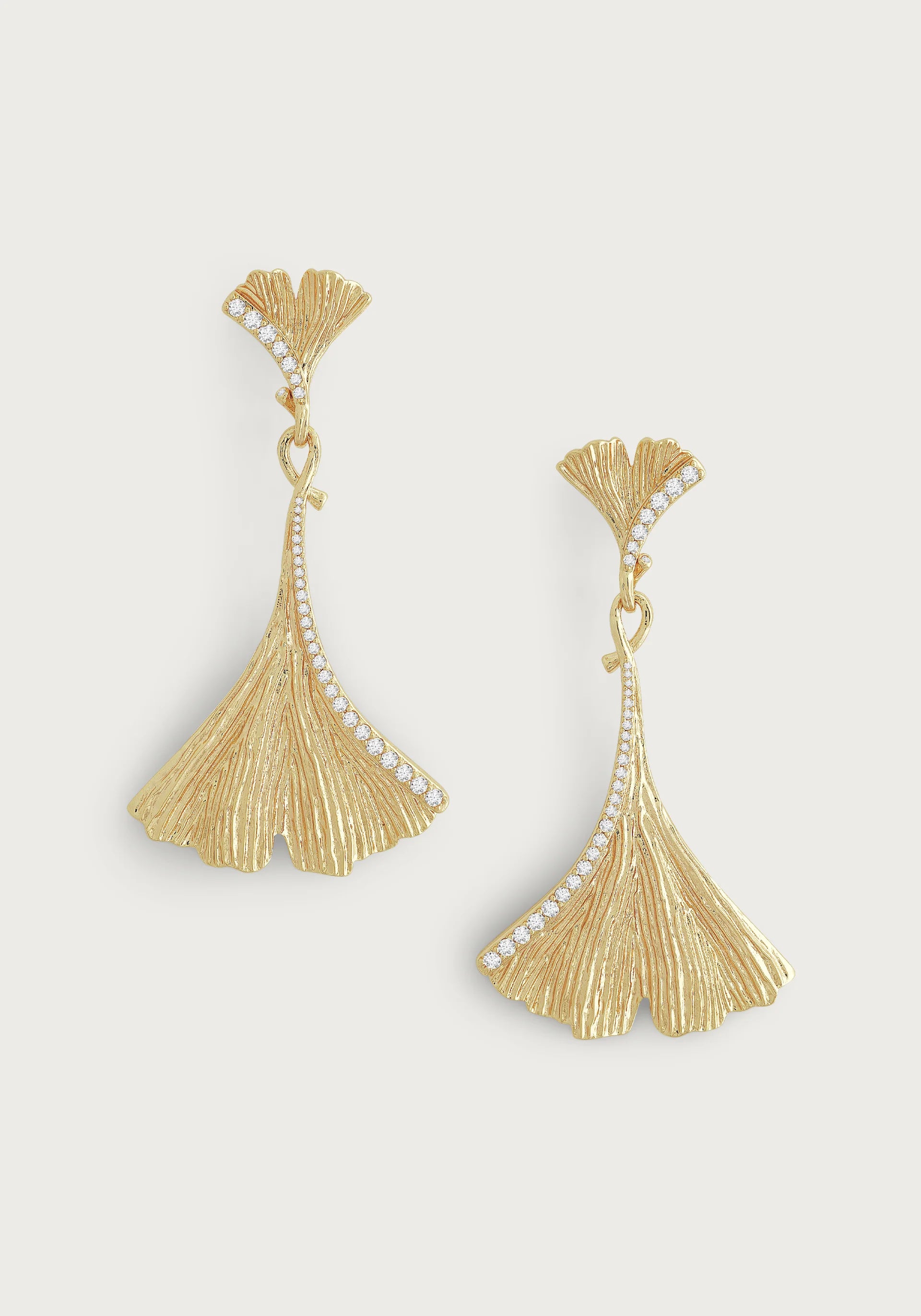 Fancy Earrings For Evening Parties-Ginkgo Large Drop Earrings