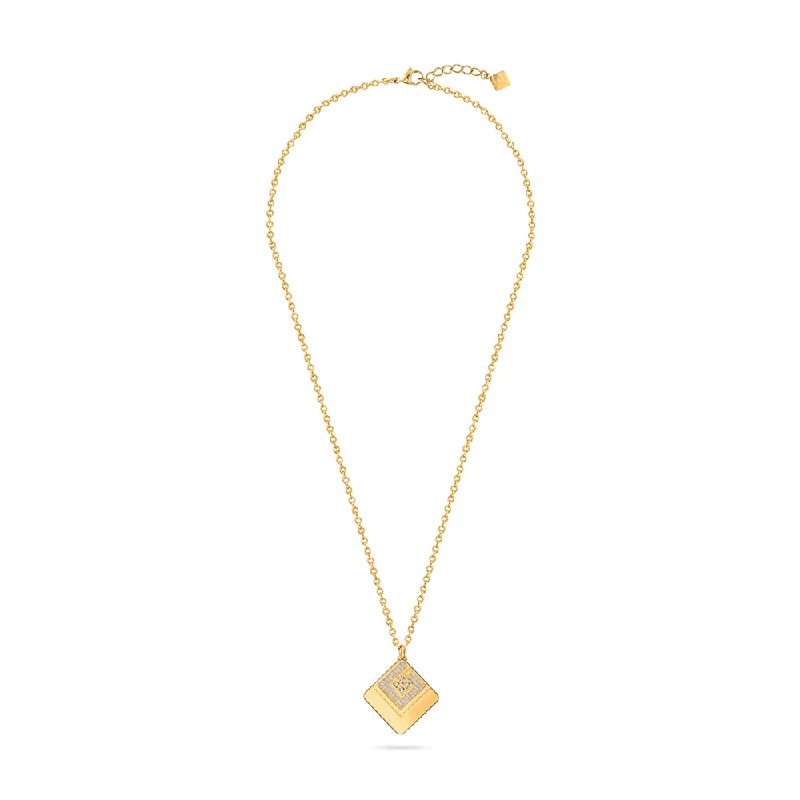 Simple Silver Pendant Necklaces For Casual Wear-Grace Gold Plated Necklace