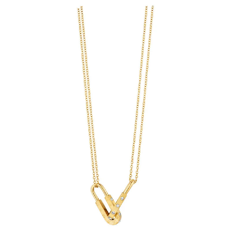 Layered Gold Chain Necklaces For Luxury Look-Women Lucchetto Gold Necklace