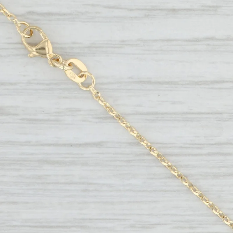 Beautiful Choker Necklaces For Fashion Statements-New Oval Link Cable Chain Necklace 14k Yellow Gold 20" 1.5mm