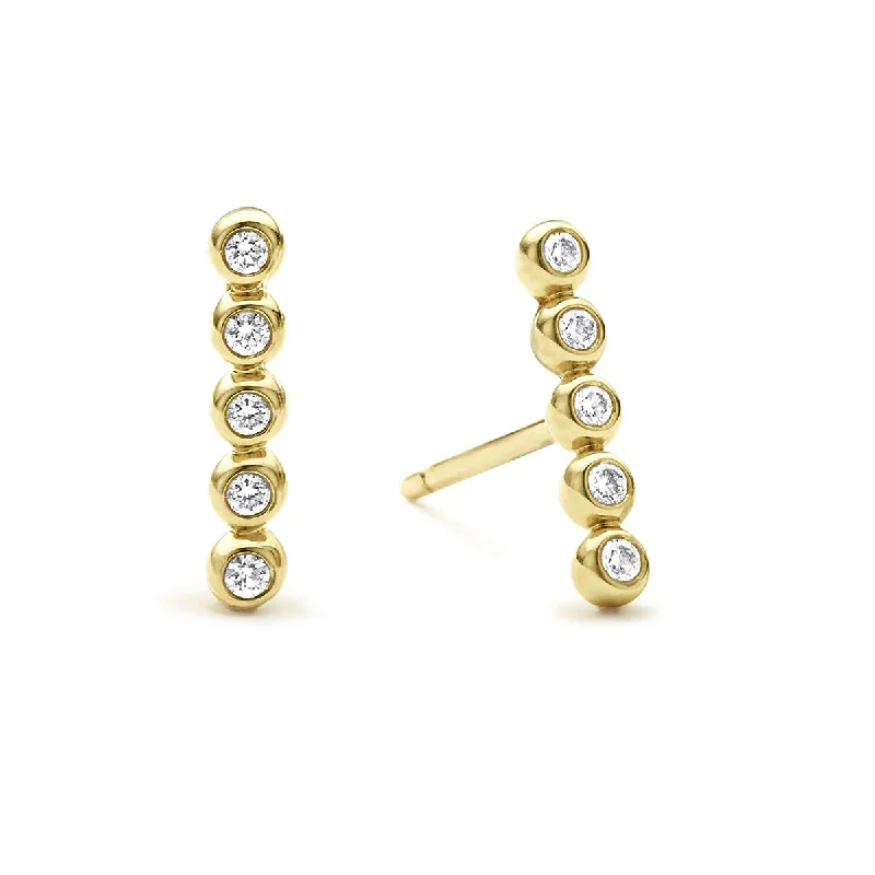 Stylish Dangle Earrings For Every Day-Diamond Bar Stud Earrings