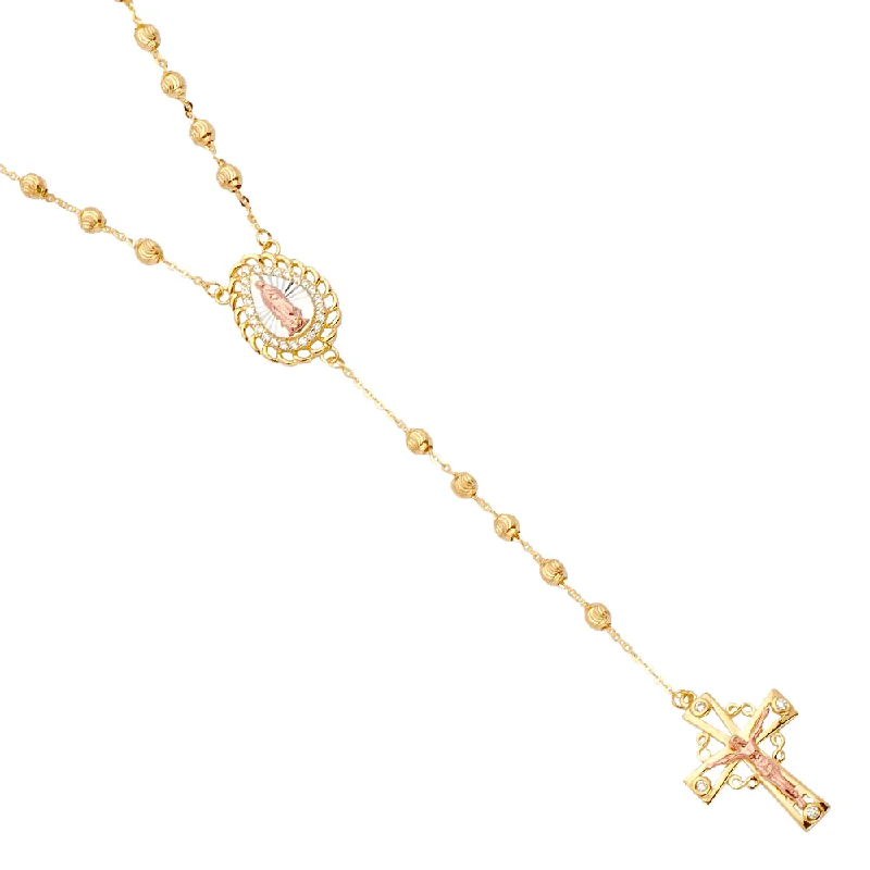 Trendy Long Chain Necklaces For Casual Wear-14K Rosary Necklace