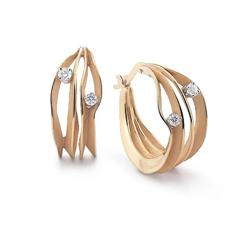 Unique Pearl Earrings For Timeless Elegance-Dune Hoop Earrings