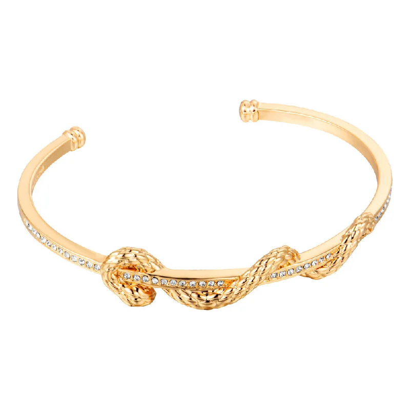 Bangles With Swarovski Crystals-Enchanting Women Gold Bangle