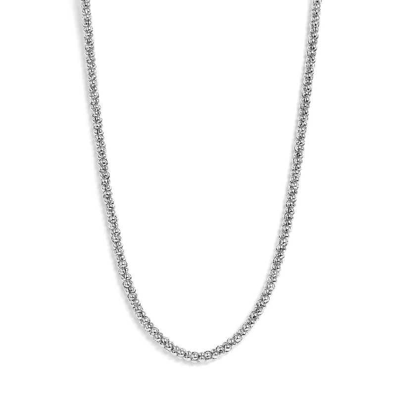 Sterling Silver Heart Necklaces For Gift Ideas-Stainless Steel Necklace / NKJ0023