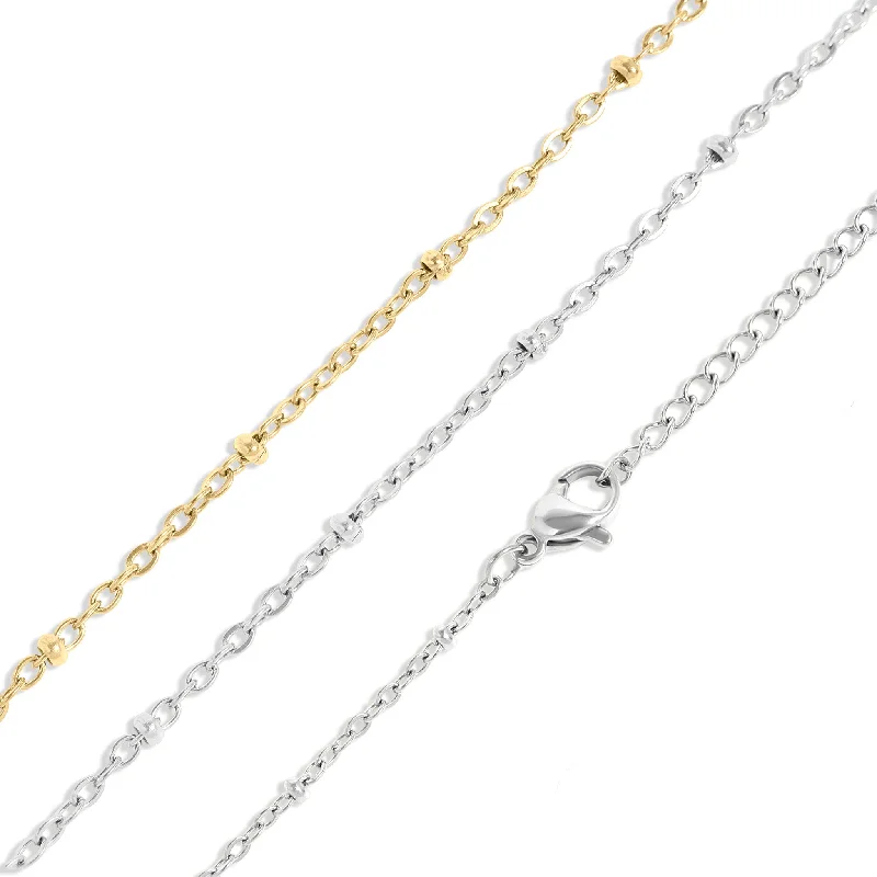 Unique Bar Necklaces For Trendy Looks-18K Gold PVD Stainless Steel Satellite Chain Necklace / CHN9960