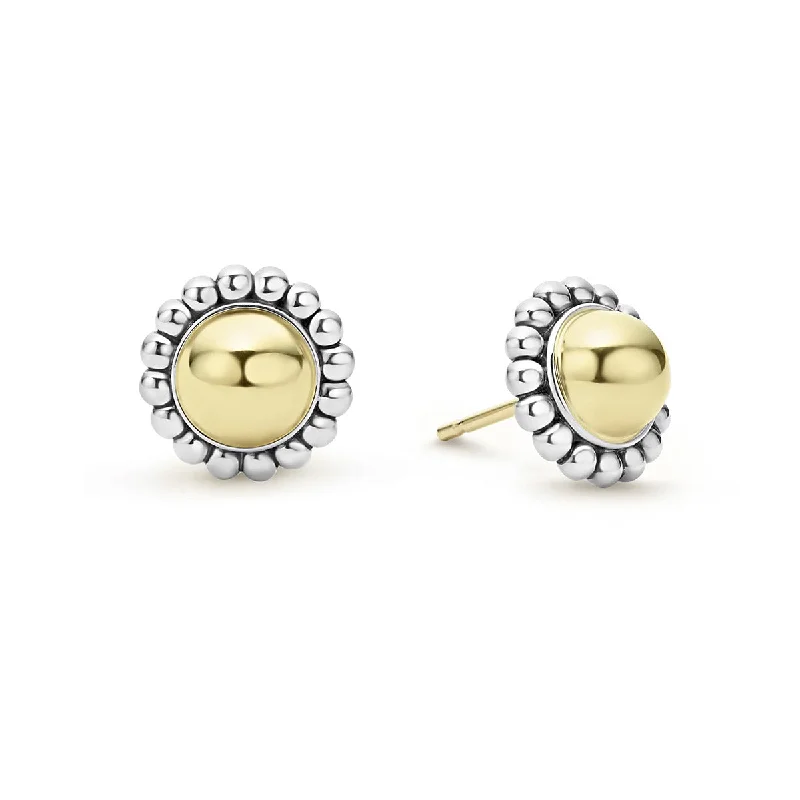 Beautiful Silver Drop Earrings For Wedding-Gold Caviar Stud Earrings