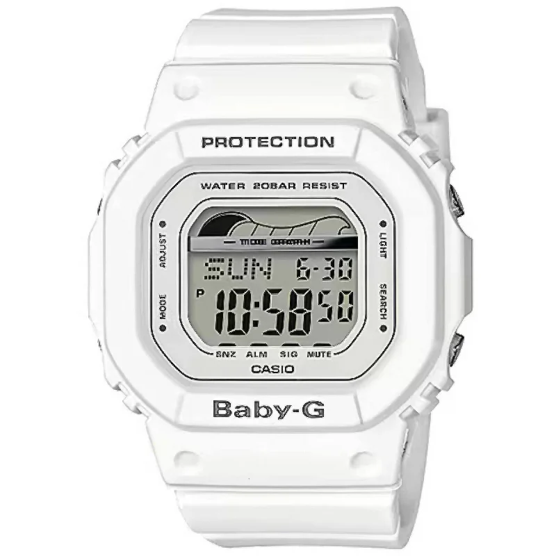 Watches For Elegant Statement-Casio Women's Watch - Baby-G World Time White Resin Strap Digital Dial | BLX560-7