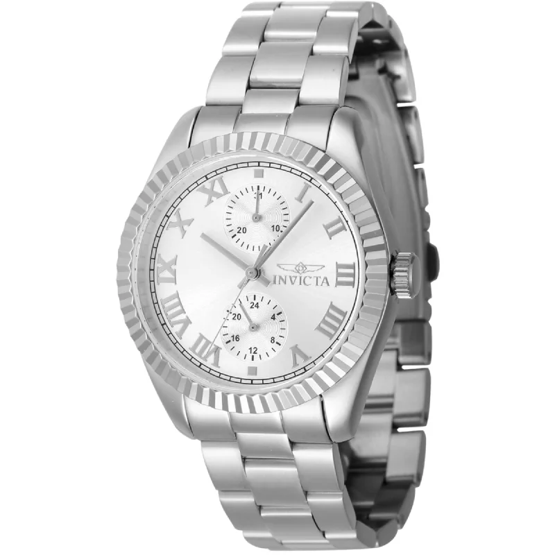 Watches For Masculine Appeal-Invicta Women's Watch - Specialty Silver Tone Dial Stainless Steel Bracelet | 47435