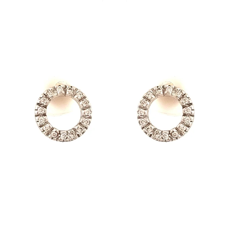 Customizable Earrings For Personal Touch-9 kt Yellow Gold Diamond Earrings