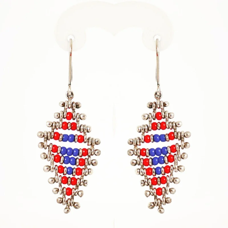 Sparkling Diamond Earrings For Weddings-African Bead Hanging Earrings