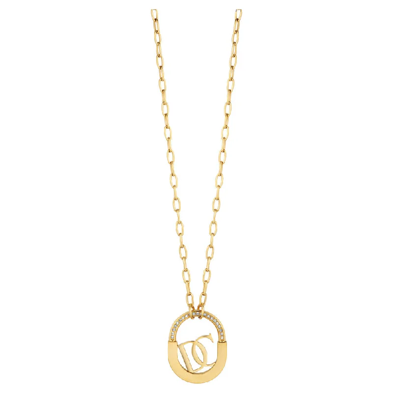 Trendy Coin Necklaces For Bold Style-Women Lucchetto Gold Necklace