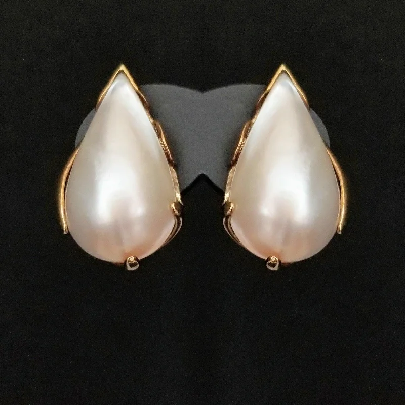 Affordable Earrings For Everyday Use-Tear Drop Pearl Earrings