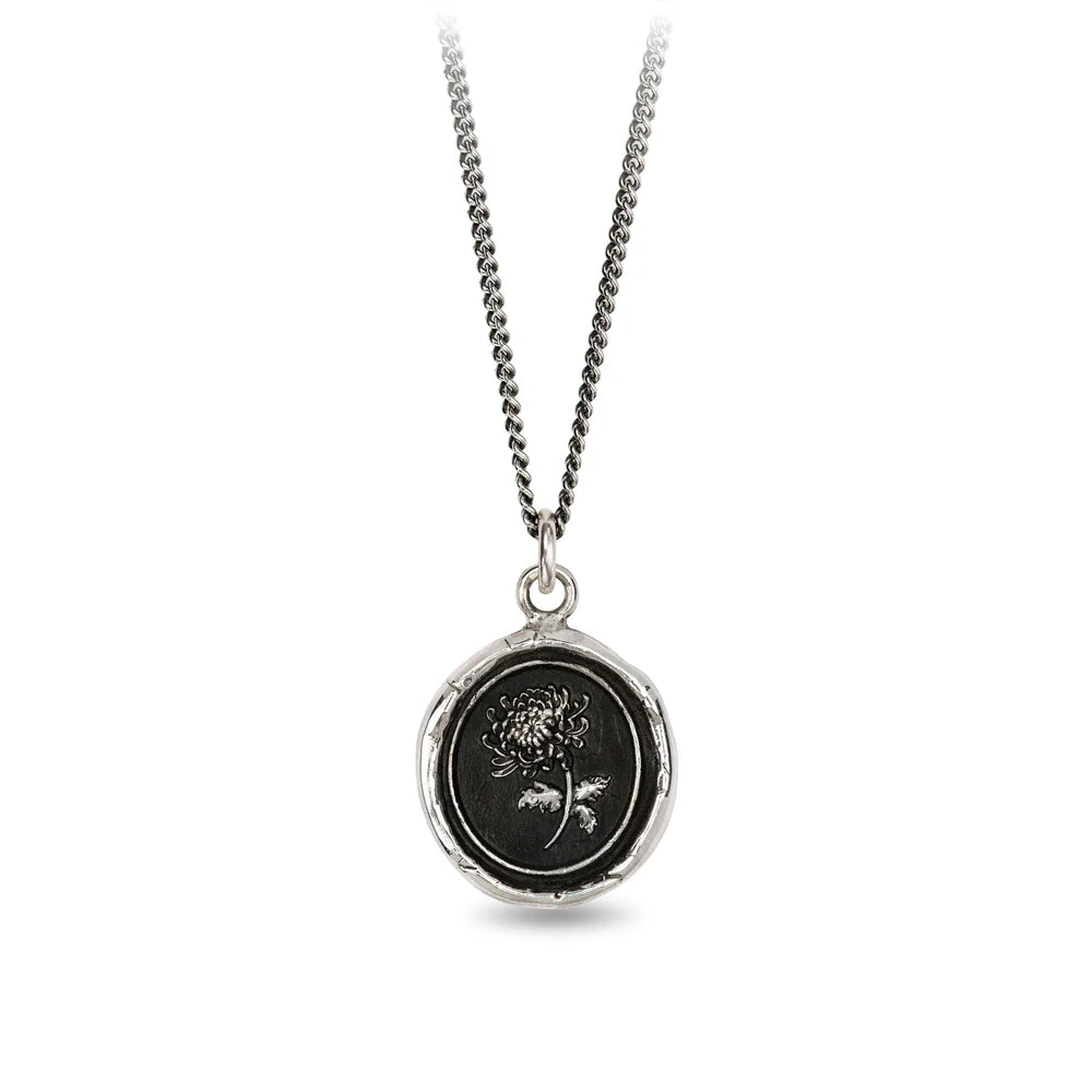 Vintage Pendant Necklaces For Retro Glam-Pyrrha Sterling silver "Healing Journey" Talisman Pendant 18" Necklace