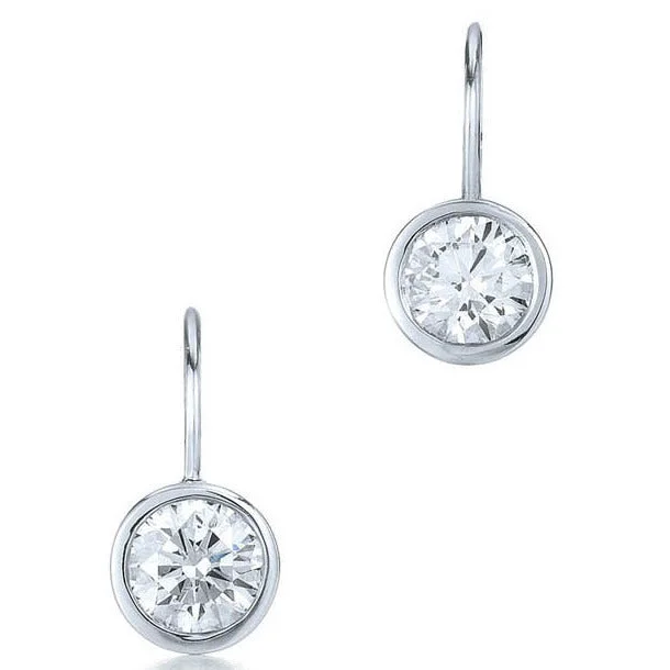 Luxury Diamond Earrings For Elegant Nights-Classic Diamond Eurowire Earrings