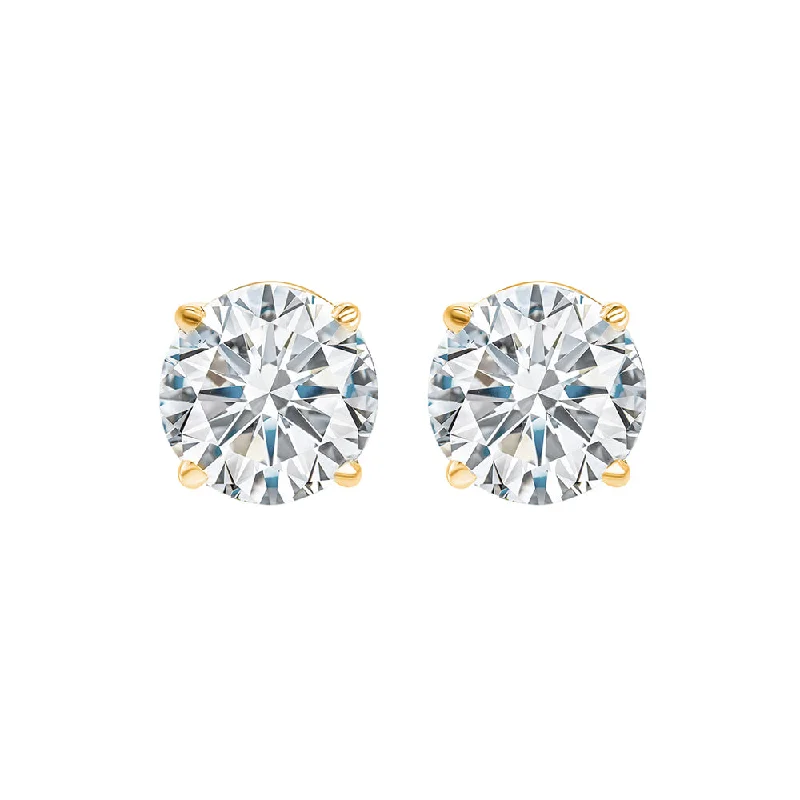 Classic Drop Earrings For Evening Wear-14K Yellow Gold Diamond Stud Earrings (1/3ctw)