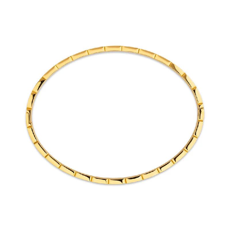 Bangles With Leather Straps-Audrey Gold Plated Bangle