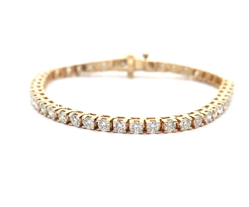 Bracelets With Embellishments-5.65ctw Round Diamond Tennis Bracelet in 14K