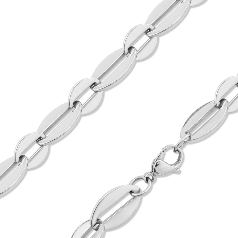 Gorgeous Chain Necklaces For Formal Occasions-Stainless Steel Chain Oval Loop Necklace / CHN2463