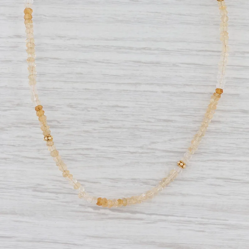 Sparkling Chain Necklaces For Bold Fashion-New Nina Nguyen Harmony Necklace Citrine Bead Long Sterling Gold Vermeil Layer