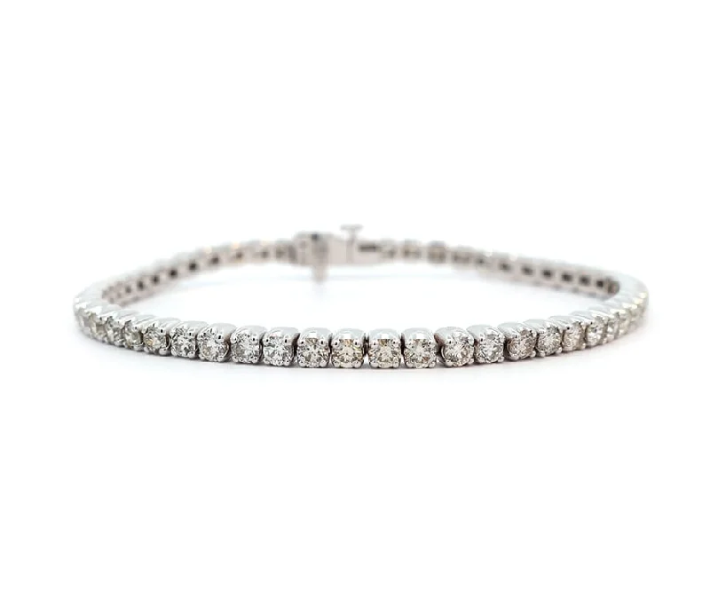 Bracelets For Boho Vibes-New 5.50ctw Round Diamond Tennis Bracelet in 14K