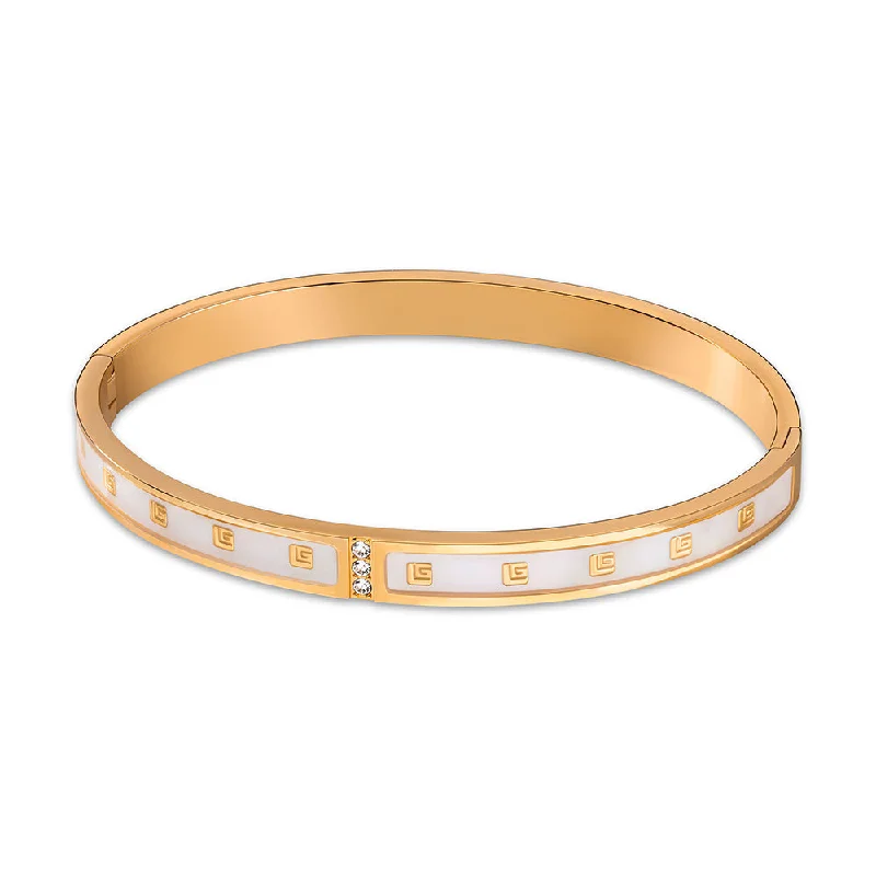 Bangles With Zigzag Patterns-Grace Rose Gold Plated Bangle