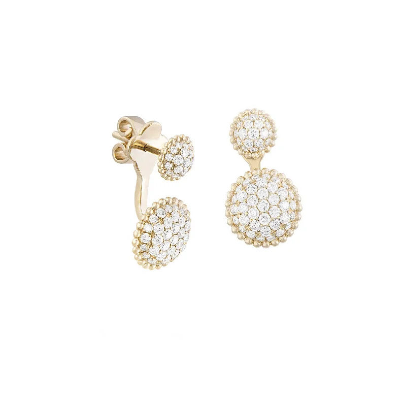 Hoop Earrings For Fashion Enthusiasts-Earrings with Diamonds