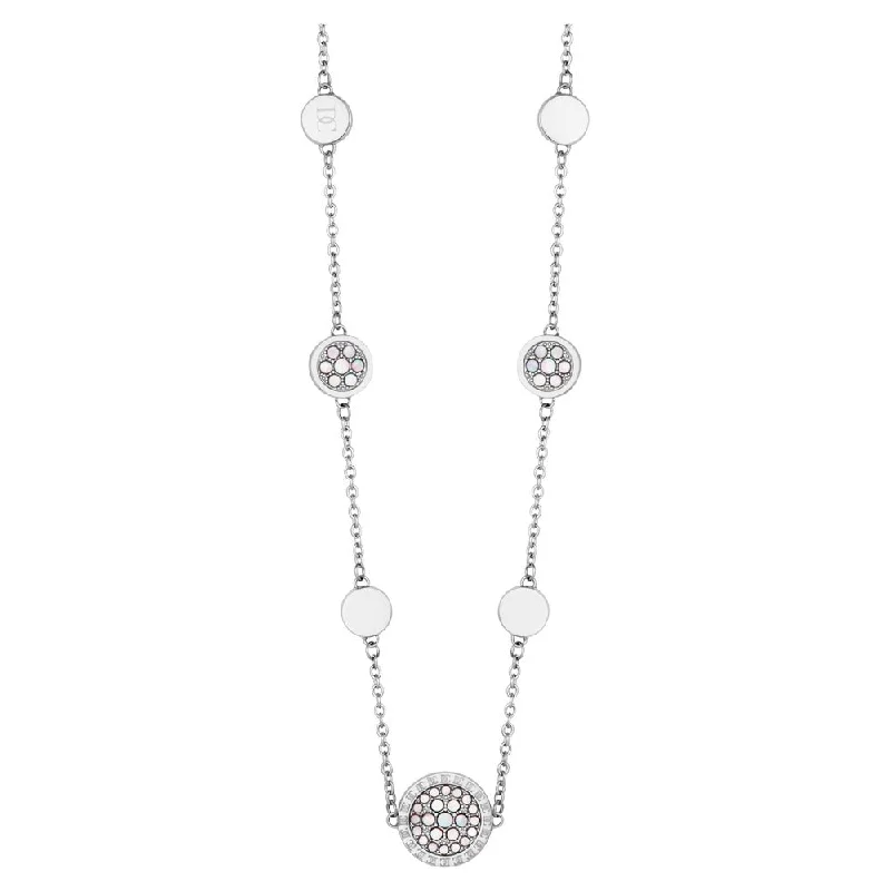 Bold Chain Necklaces For Special Events-Stella Women Silver Necklace